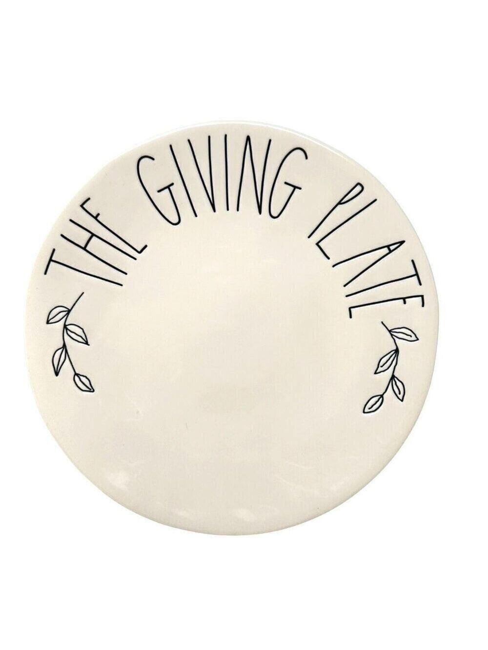 Rae Dunn Giving Plate Ceramic 11in  Fall Autumn Holiday Cookie Tray Gifting